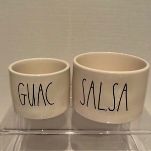 Rae Dunn “Guac” and “Salsa” Dishes EUC